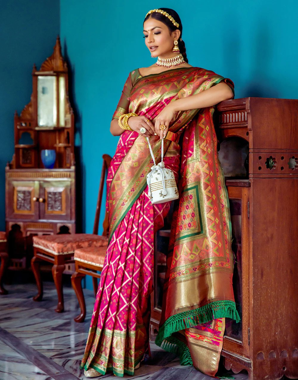 Discover Abharana's Artistry: Organic Silk Sarees in Rich Hues
