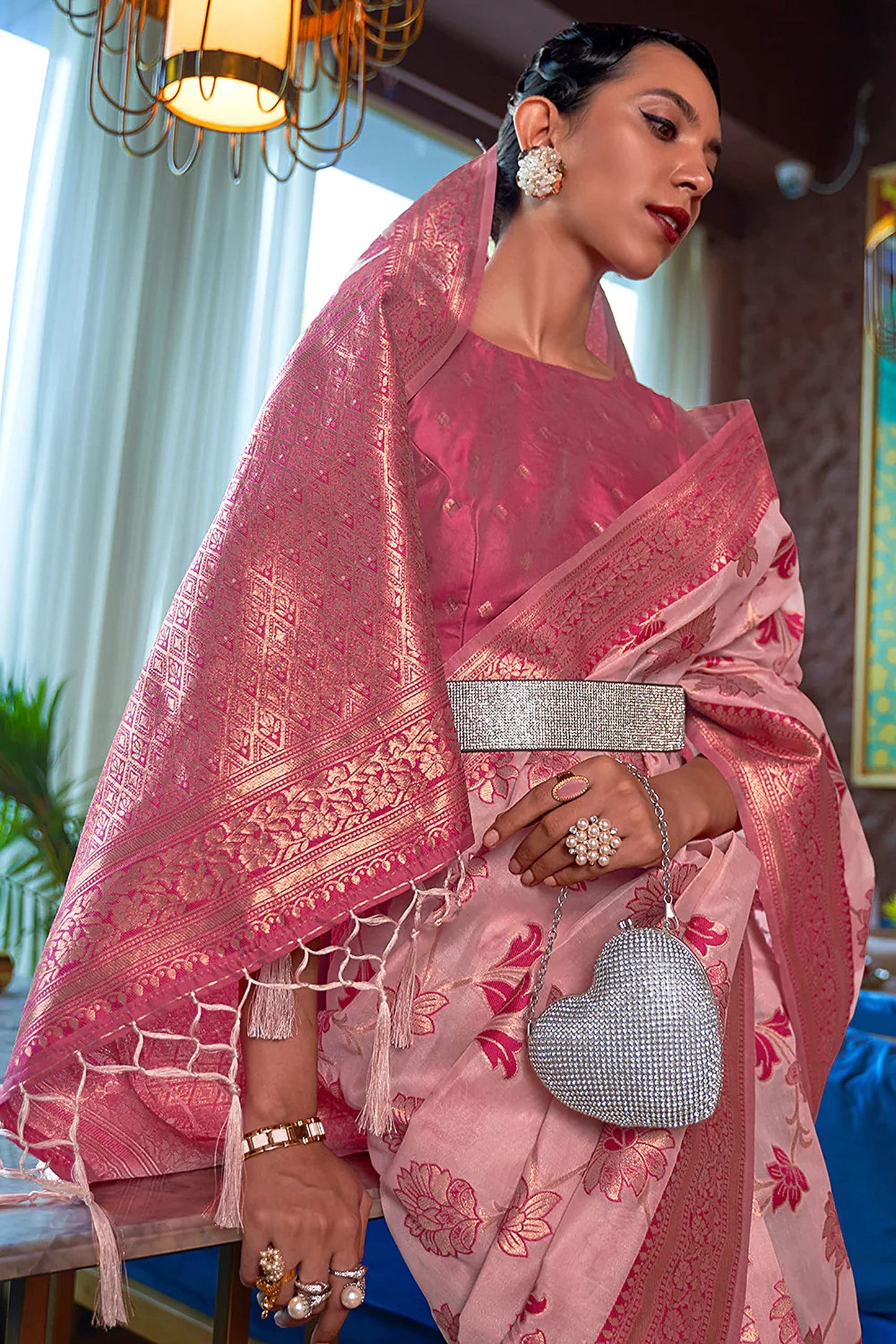 P U S P A V A T I | Organic Organza Saree